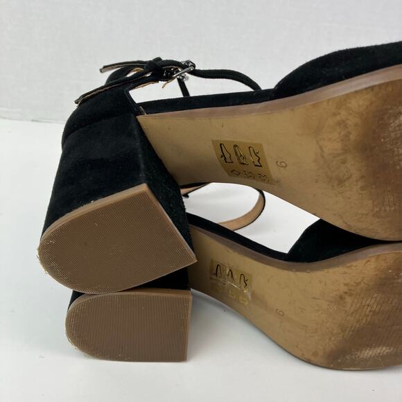 Madewell Sz 9 The Annalise Ankle-Strap Pump in Suede Black Chic Elegant Party - Picture 15 of 16